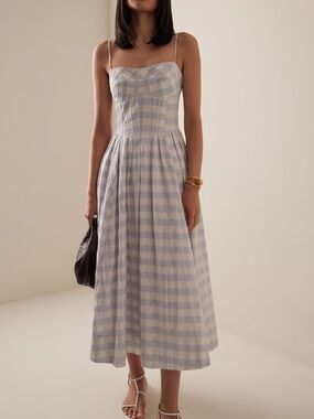 Simkhai Kittiya Gingham Dress